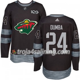 Minnesota Wild tröja Matt Dumba 24 1917-2017 100th Anniversary Adidas Svart Authentic - NHL Tröjor Herr